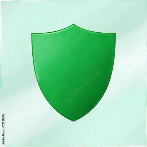 green shield on a background