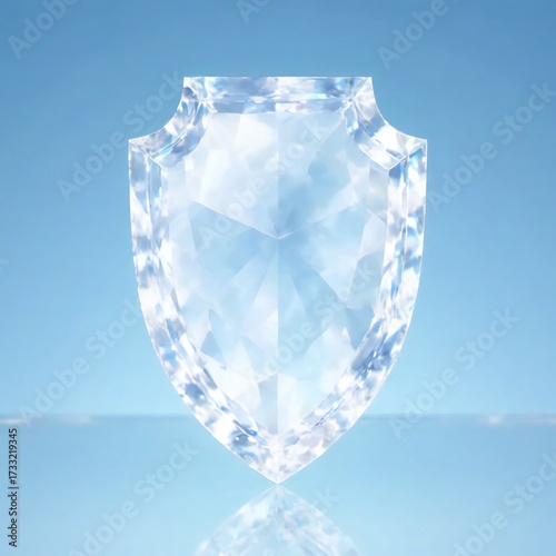 crystal shield isolated on background