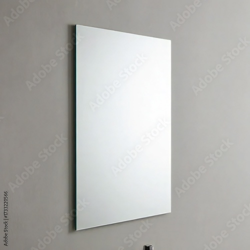 blank metal board on wall