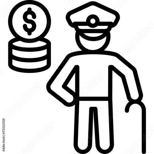 Pension Policy line icon