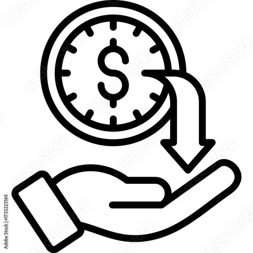 Minimum Wage line icon