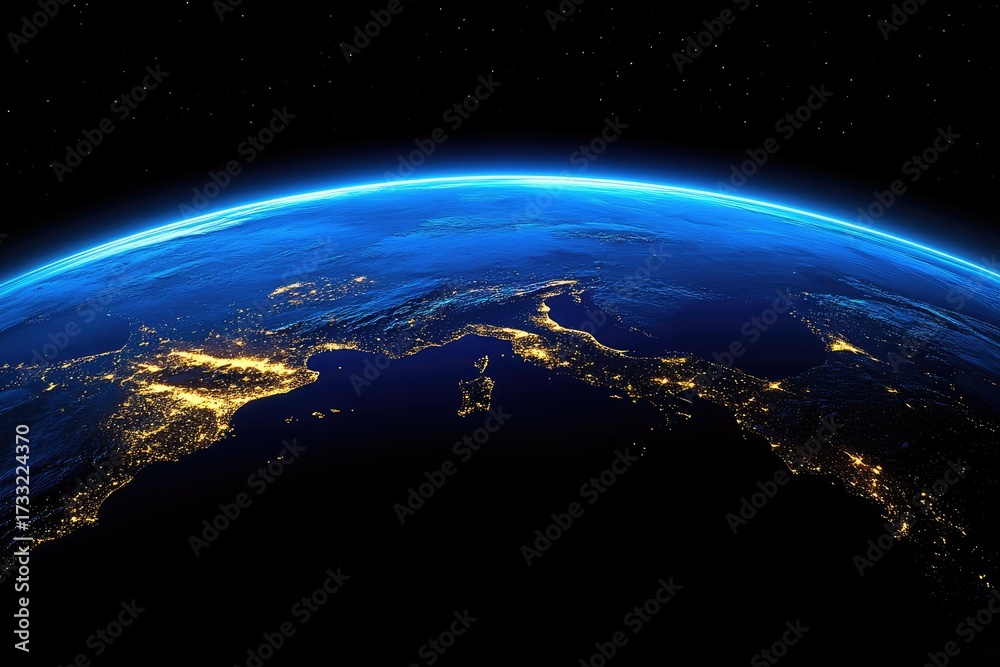 Fototapeta premium Earth's European lights