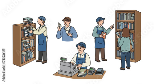 Bookstore Employees and Customers A Scene of Literary Engagement and Commerce