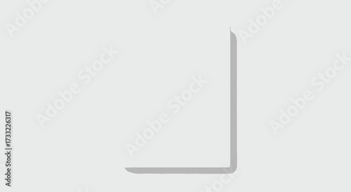 Abstract geometric shape with shadow effect.