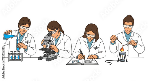 Scientists Conducting Experiments in a Laboratory Setting