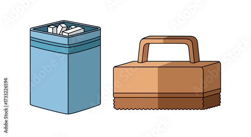 Two Simple Objects Dispenser and Cleaning Tool