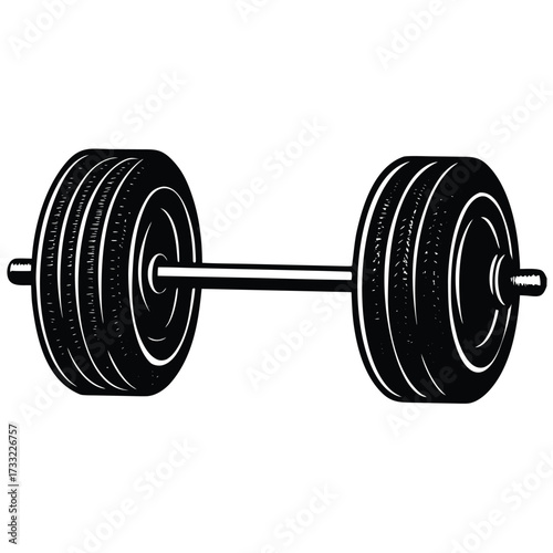 dumbbell isolated on white