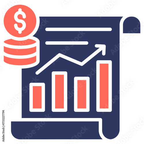 Financial glyph color icon