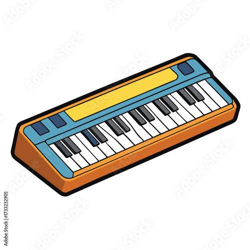 piano keys isolated on white