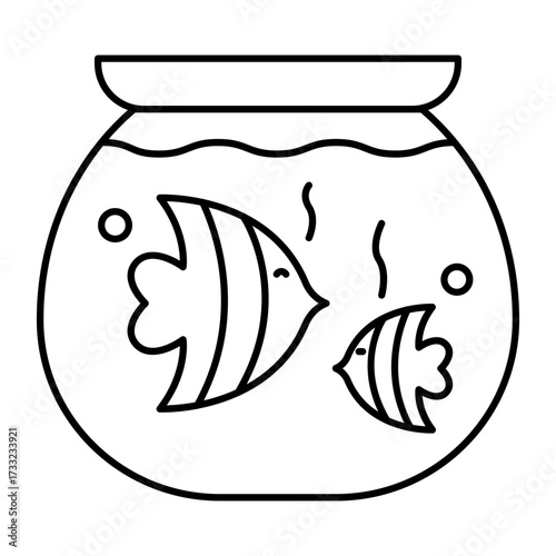aquarium outline icon