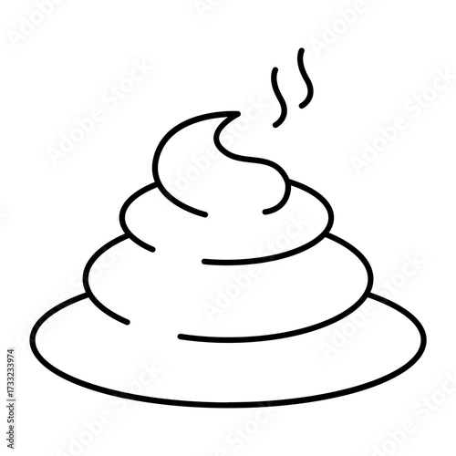 poop outline icon