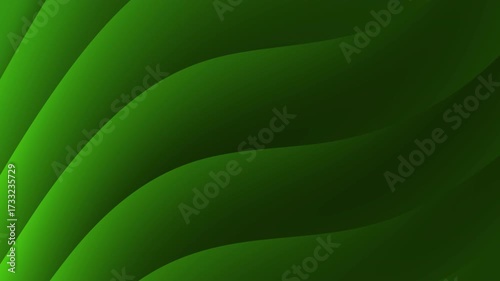 Abstract green background with wavy lines and gradient effect for design.
