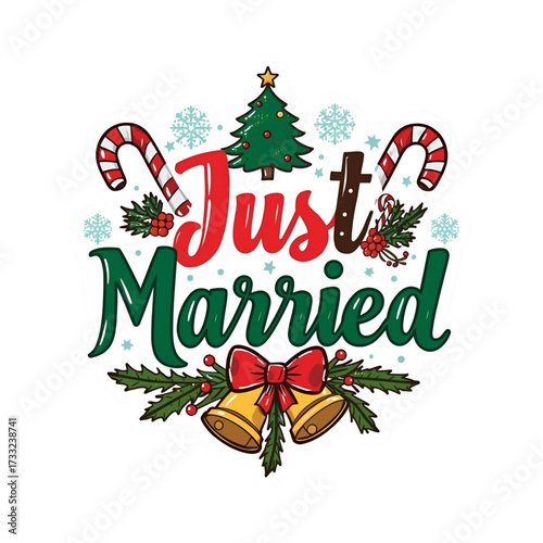 Just married stickers 