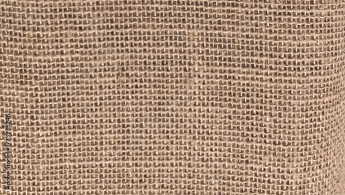 Jute pattern, rough burlap texture, canvas coarse cloth, brown woven rustic bagging. Burlap background and texture