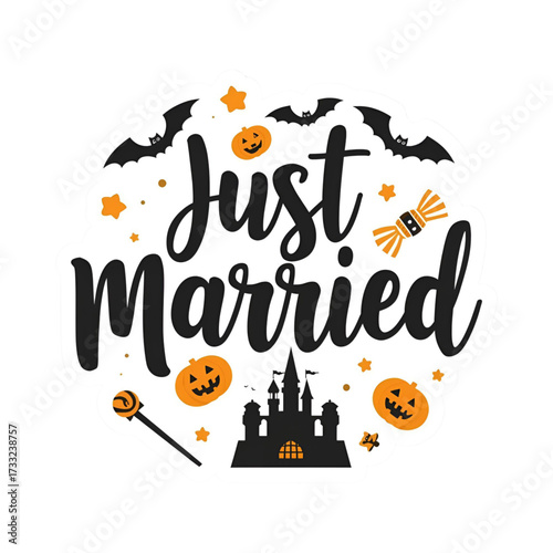 Just married stickers 