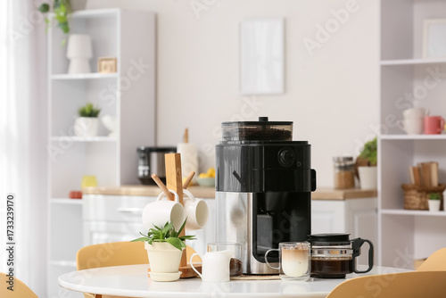 Modern coffee machine with ...