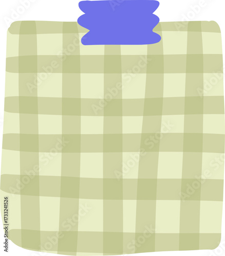 A checkered tablecloth suitable for dining, decoration, or event settings, adding a classic touch to table setups.