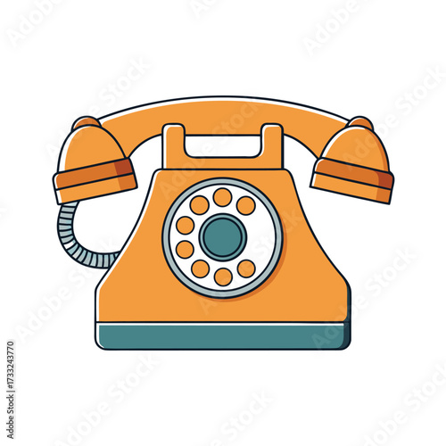 retro phone vector illustration