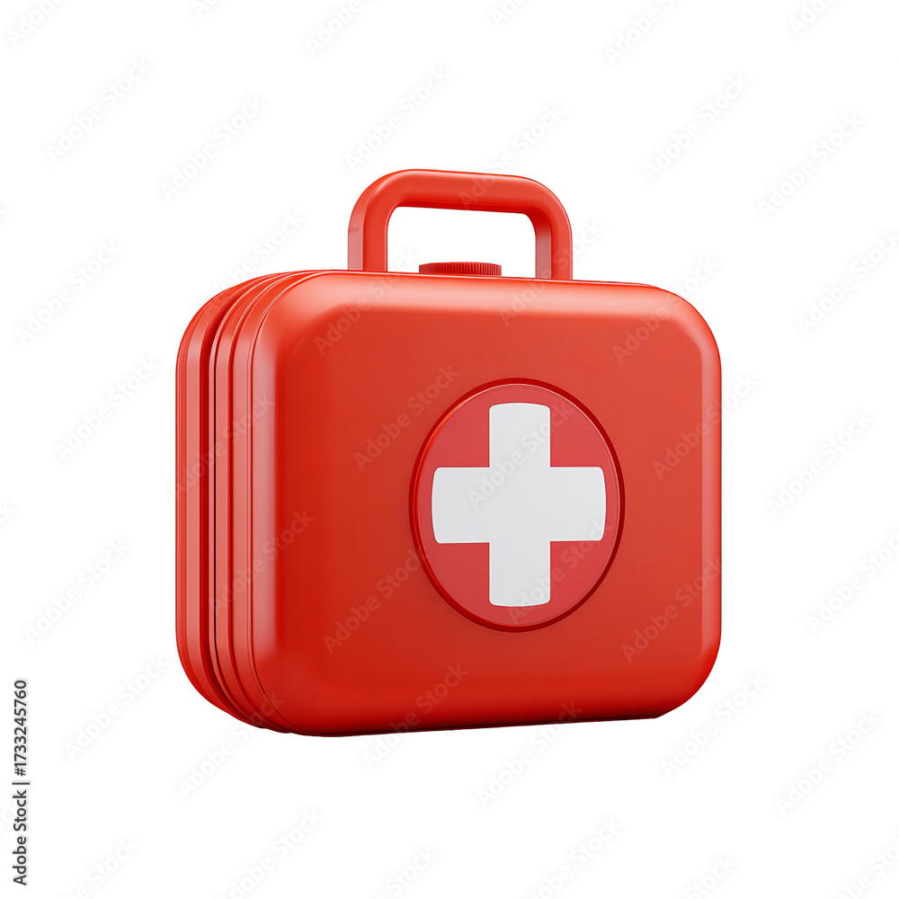 Obraz premium Red medical kit, case