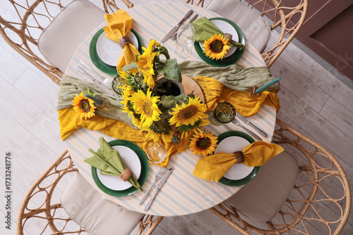 Elegant table serving with ...