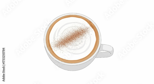 Indulge in a perfectly creamy cappuccino topped with delicate cinnamon dust, your ultimate morning comfort.