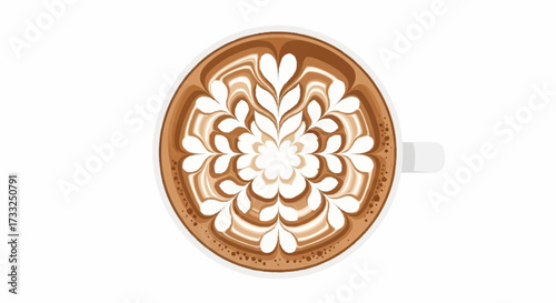 Savor the moment with a beautifully crafted latte art coffee cup, perfect for cafe promotions and morning inspiration.