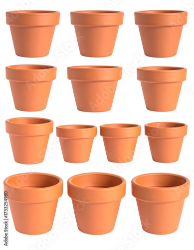 Terracotta pots in various sizes