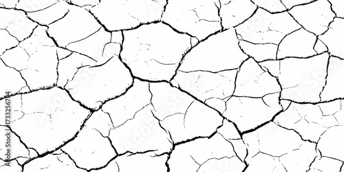 Close-up texture of dry cracked earth with irregular lines and natural abstract patterns. High-resolution cracked soil background for environment, drought, desert, and texture design concepts.