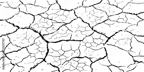 Close-up texture of dry cracked earth with irregular lines and natural abstract patterns. High-resolution cracked soil background for environment, drought, desert, and texture design concepts.