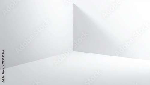 Wallpaper Mural Abstract interior corner with smooth, white walls and a subtle, directional light Torontodigital.ca