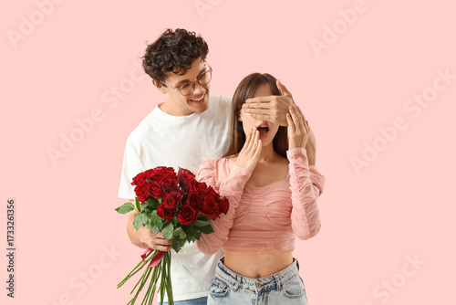Young man greeting his belo...