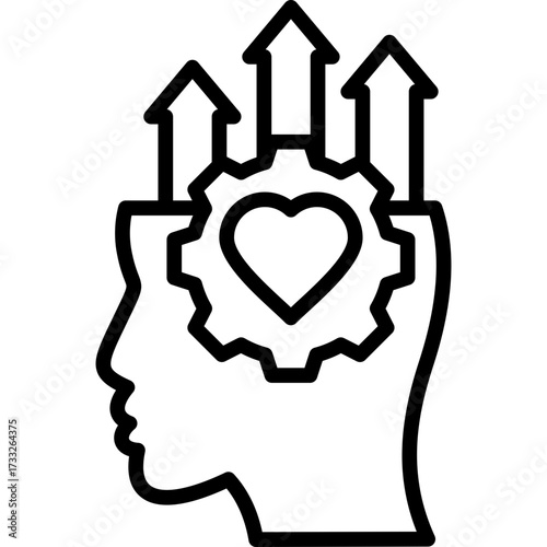 Emotional Growth line icon