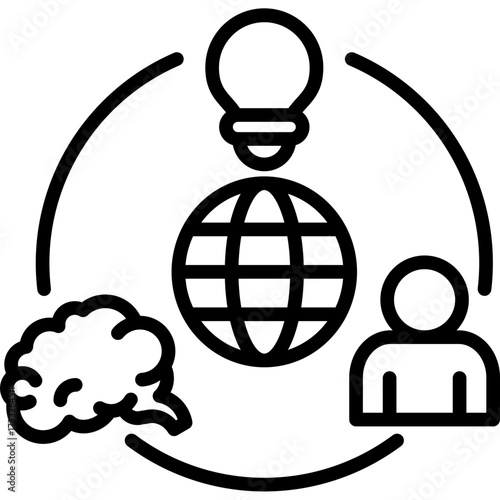 Attachment Theory line icon