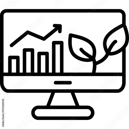 Growth Monitoring line icon