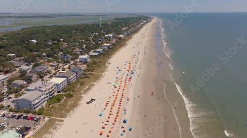 Coastal Beauty: Aerial Views of Folly Beach, South Carolina