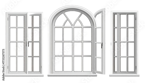 Three different window styles