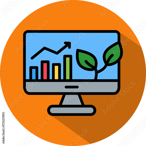 Growth Monitoring isometric icon
