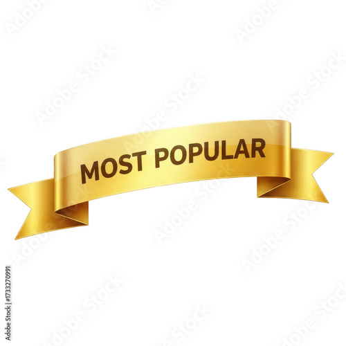 Golden Most Popular Ribbon