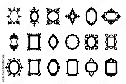 Collection of decorative frames for design needs