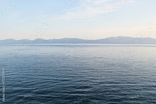 Croatian Sea Aerial Panorama of Seaside Water Landscape View