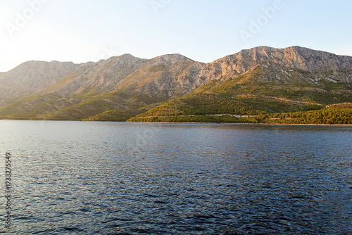 Mountains at Croatian Coast and Makarska Riviera Landscape, Croatia