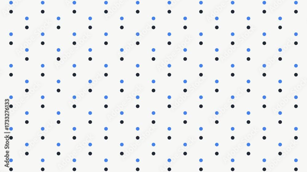 Simple Pattern Minimalist Blue and Black Dot Design Against White Background