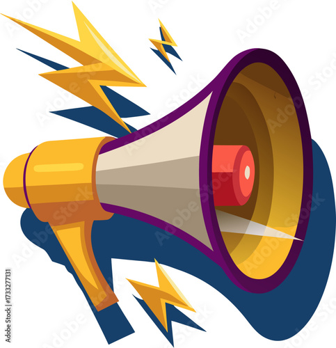 megaphone on white