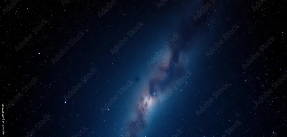 Fototapeta premium Vast, inky black sky brimming with countless twinkling stars and a silver Milky Way, milky way, image