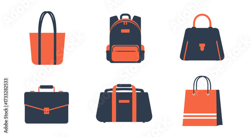 Collection of diverse flat design badges and labels celebrating World Family Day, featuring family silhouettes and decorative elements for global togetherness and unity
