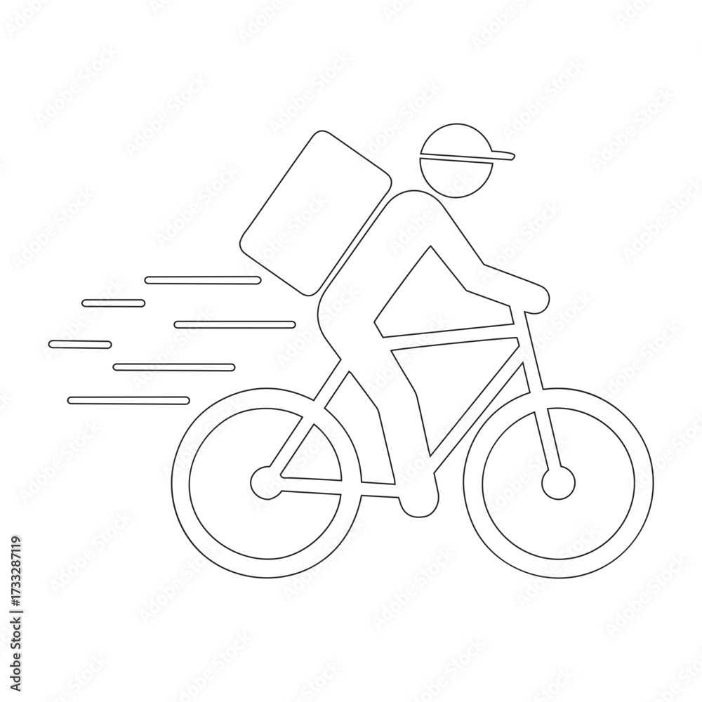 Obraz premium bicycle courier icon