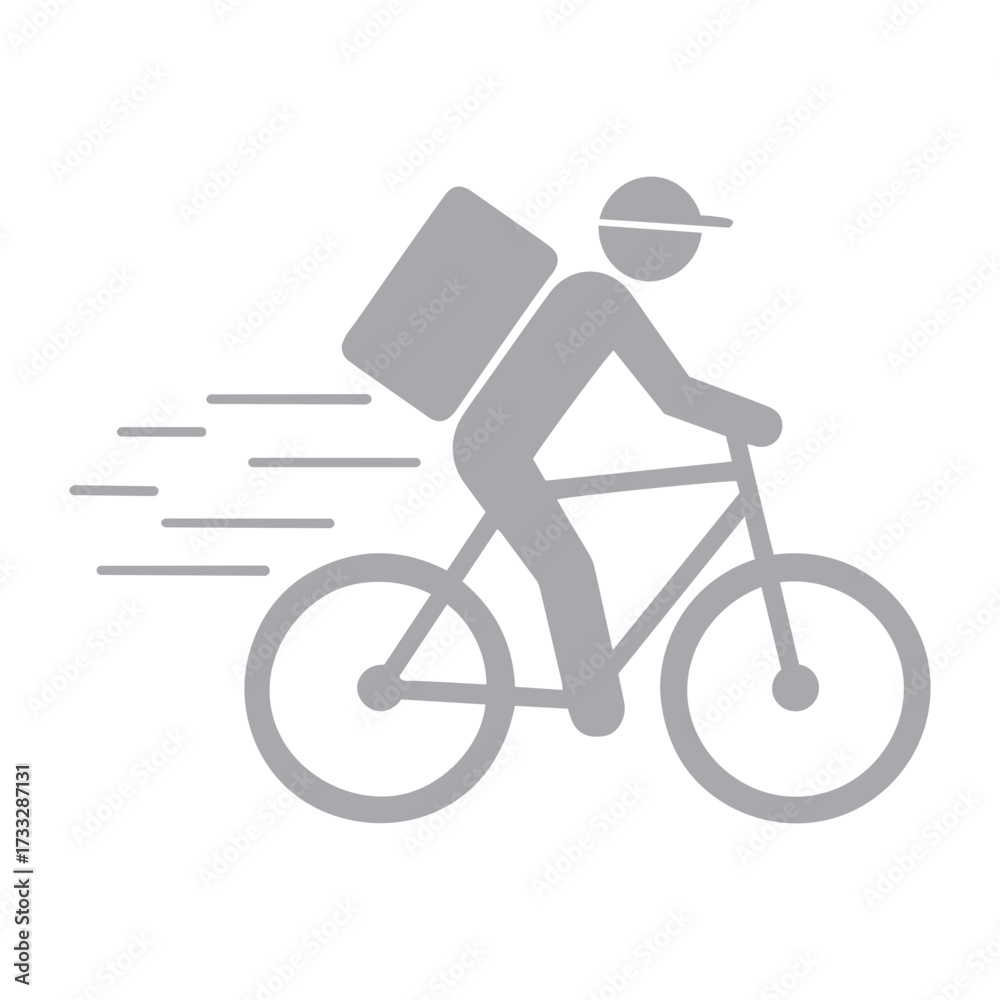Obraz premium bicycle courier icon