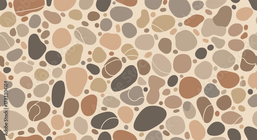 A close up of a tiled wall with a pebble pattern in earthy tones