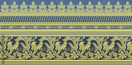 beautiful graphic saree design and this sari design is in Indian style which is for textile fashion industry and it can be used as wallpaper backdrop and website bg this style is originated in india 