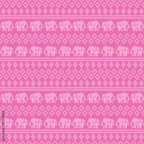 popular elephant pattern in asian style this elephant graphic is fashionable in thailand india and south east asia and this elephant and baby elephant can be for textile industry and any package 